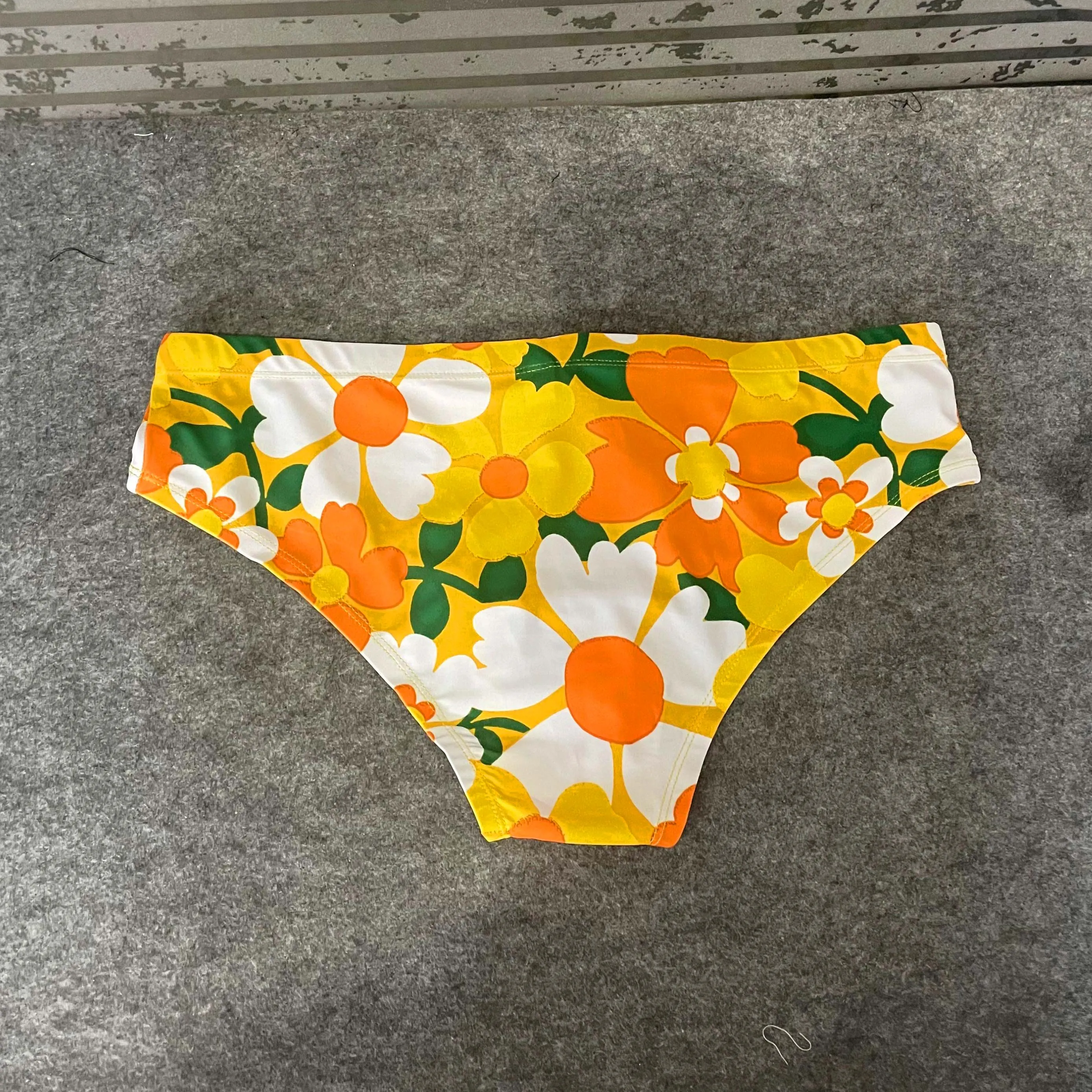 70's Floral Couch Swim Briefs