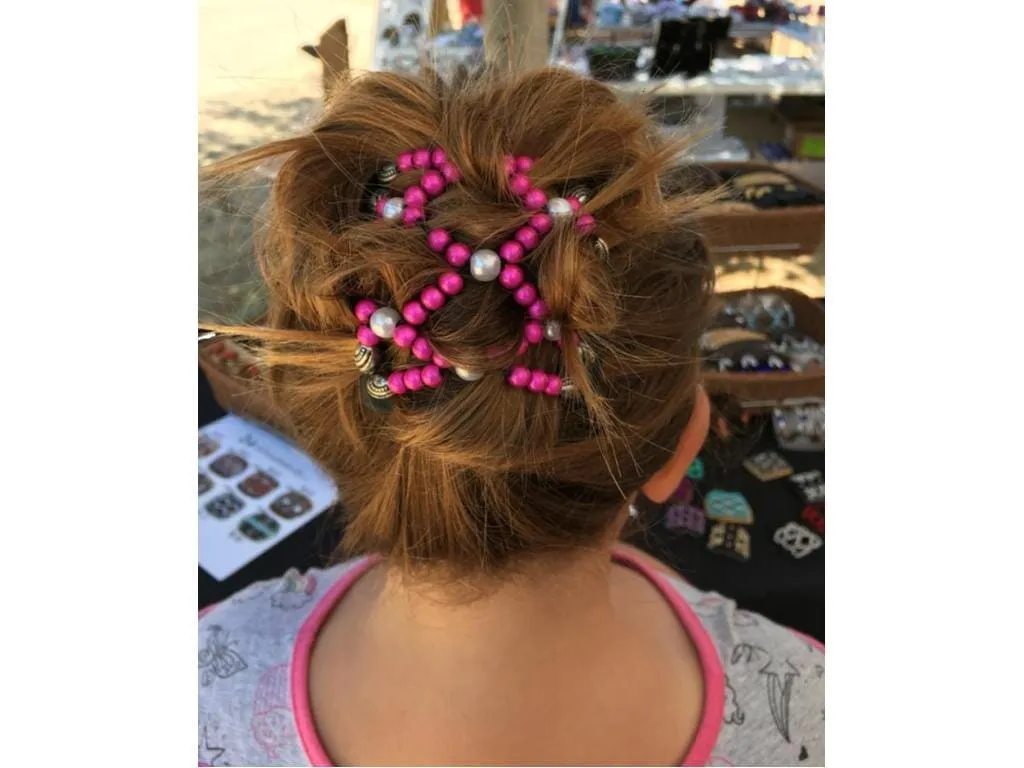 African Butterfly Chameleon Hair Comb - Ndebele Brown 89