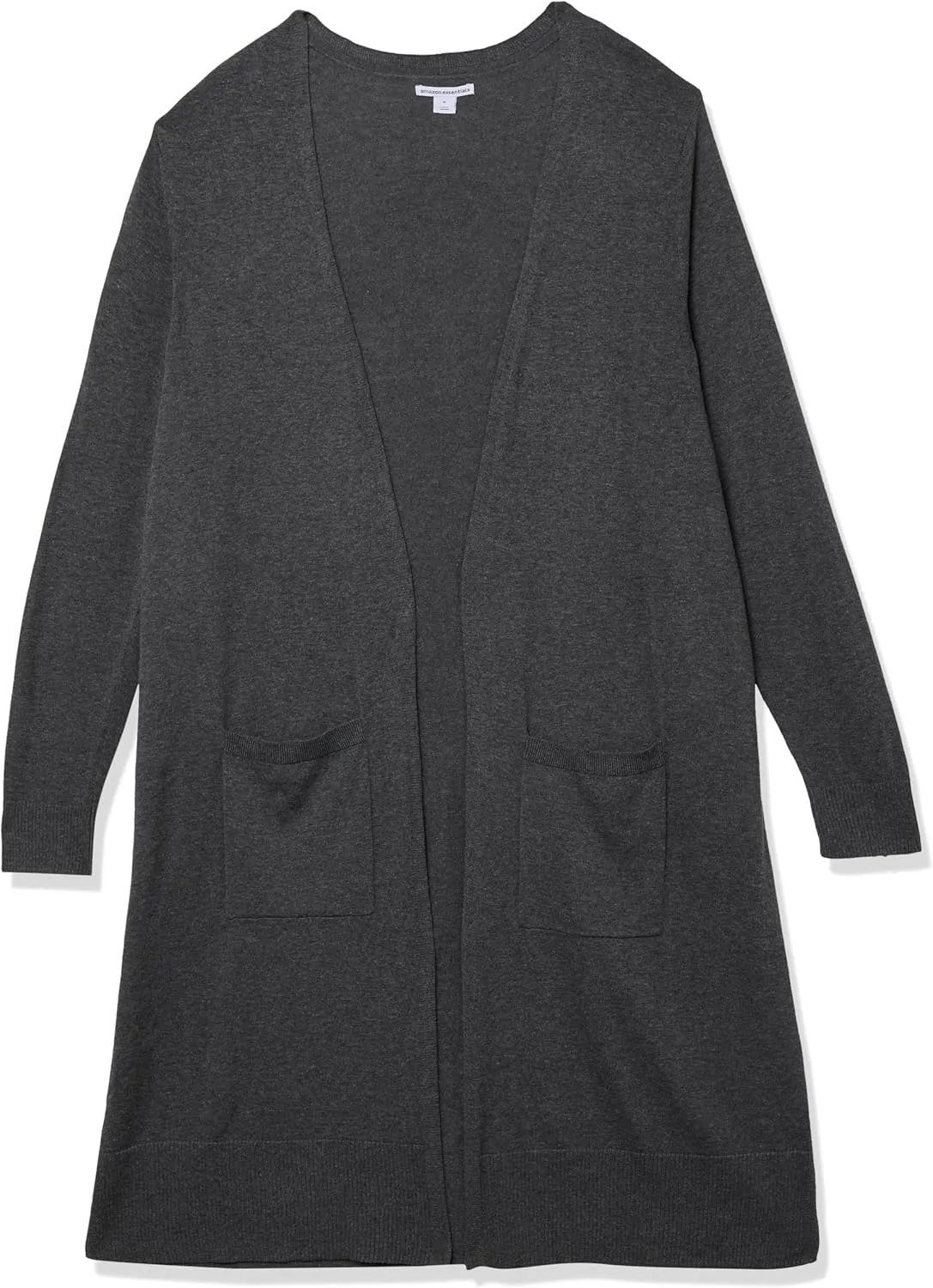Amazon Essentials Women's Lightweight Longer Length Open-Front Long-Sleeve Cardigan Sweater (Available in Plus Size)