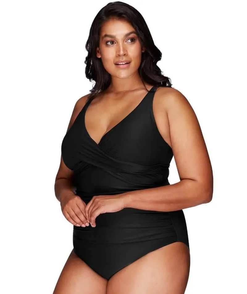 Artesands Hues Delacroix Cross Front D-G Cup One Piece Swimsuit - Black