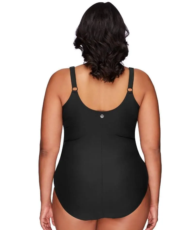 Artesands Hues Delacroix Cross Front D-G Cup One Piece Swimsuit - Black