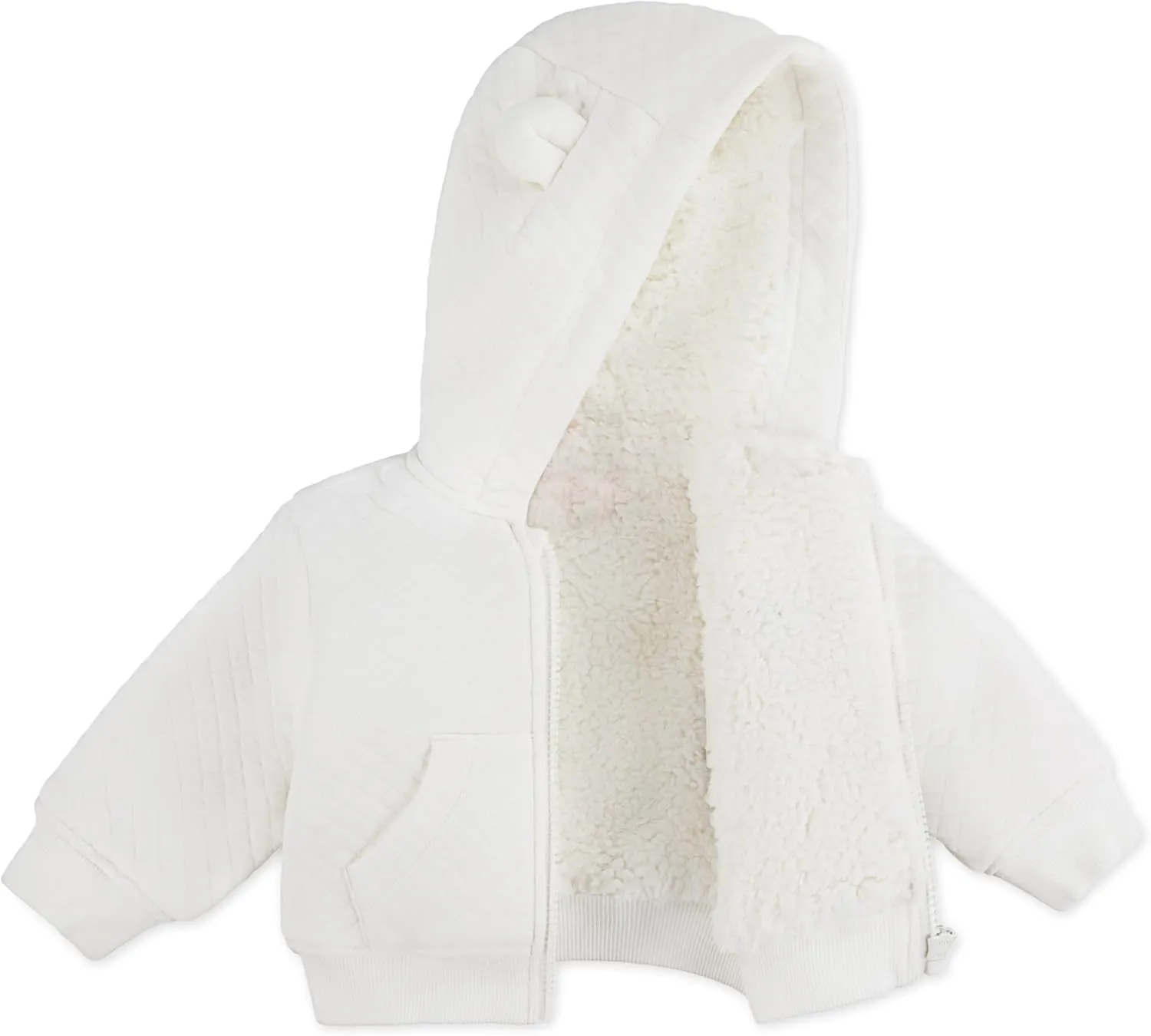 Baby Fleece Lined Zip Up Hooded Jacket
