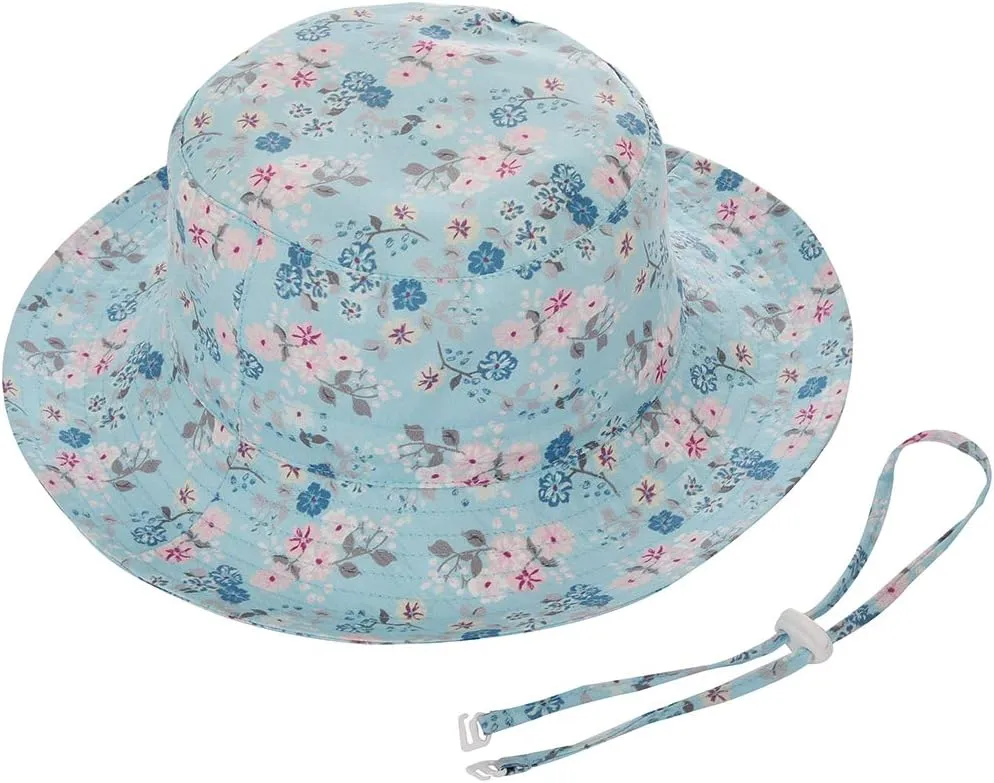 Baby Sun Hat Adjustable - Outdoor Toddler Swim Beach Pool Hat Kids UPF 50  Wide Brim Chin Strap Summer Play Hat