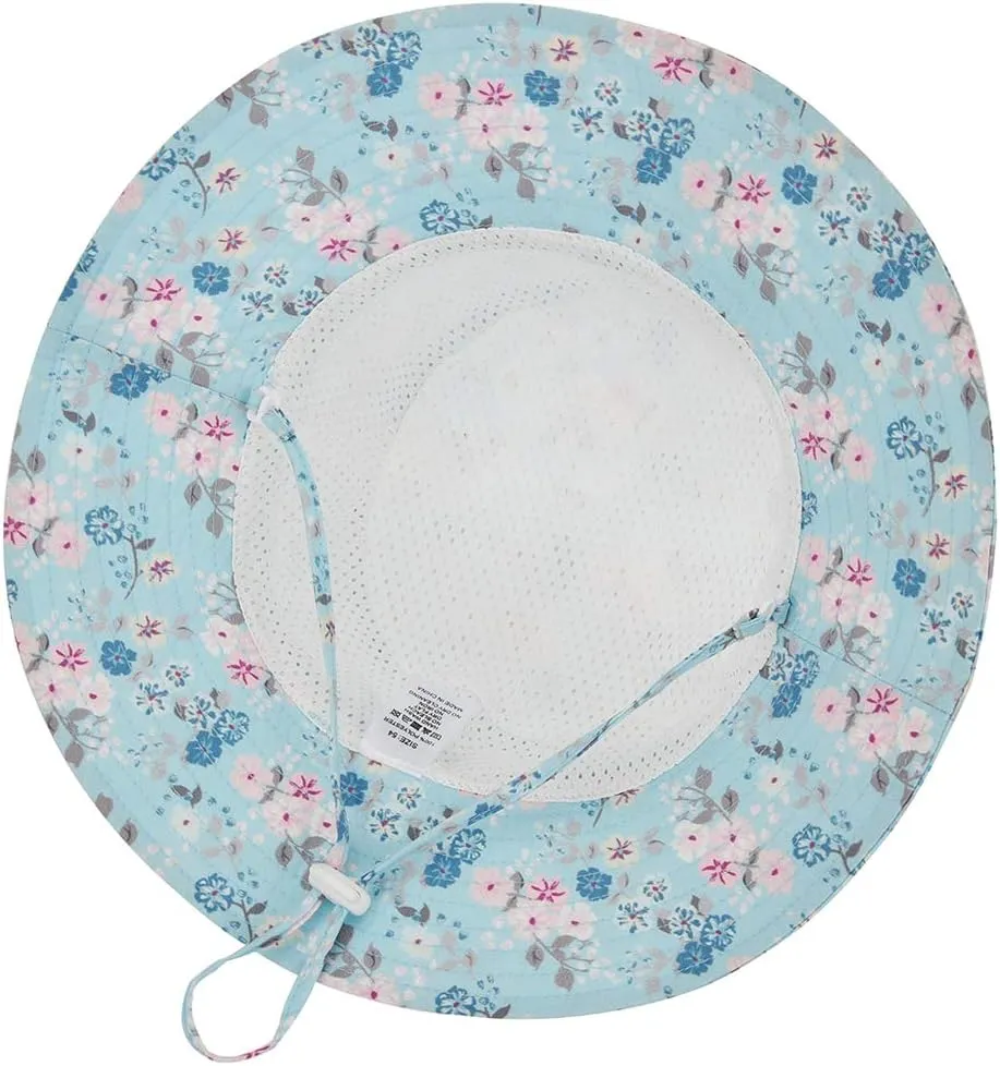 Baby Sun Hat Adjustable - Outdoor Toddler Swim Beach Pool Hat Kids UPF 50  Wide Brim Chin Strap Summer Play Hat