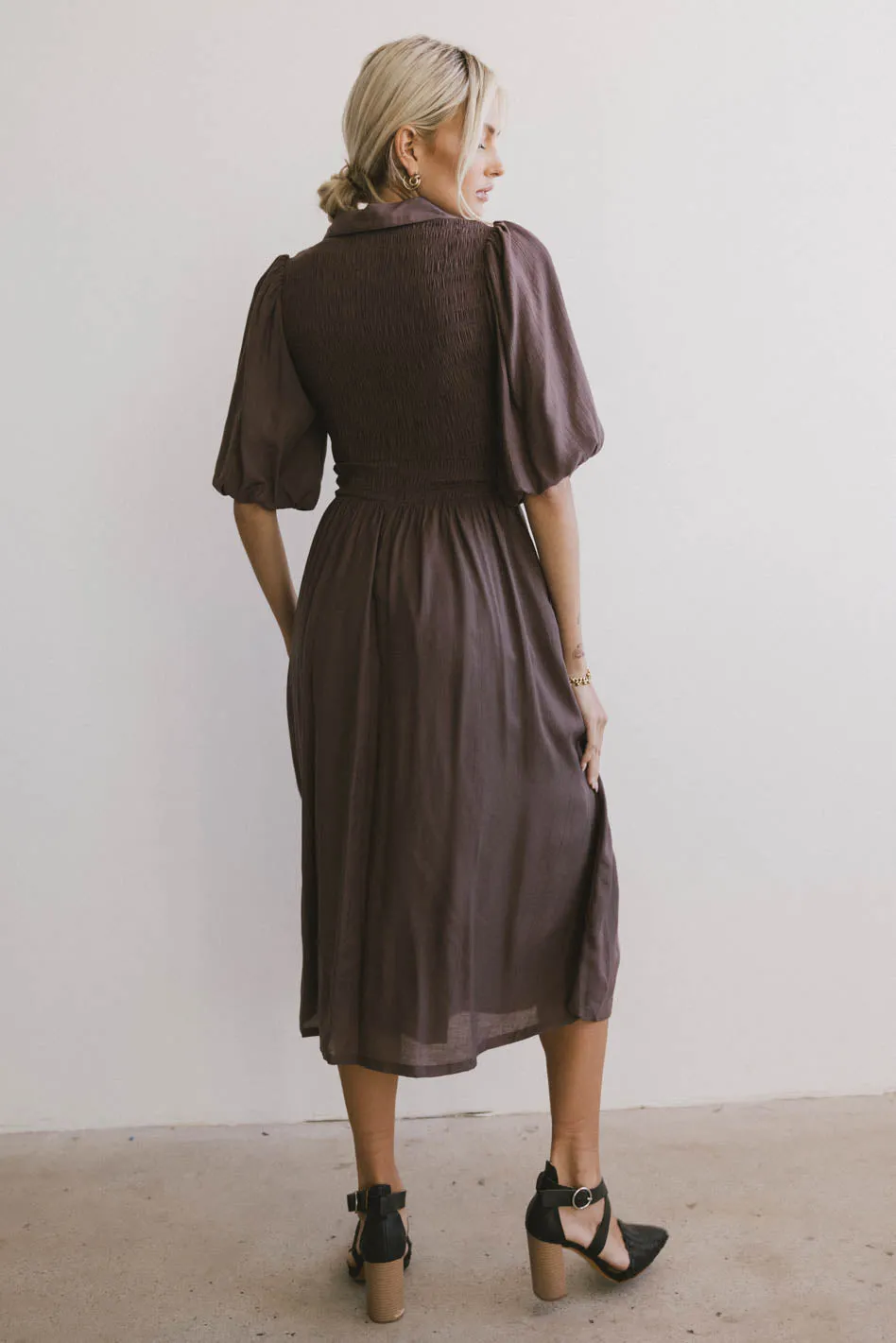 Belen Midi Dress in Mauve