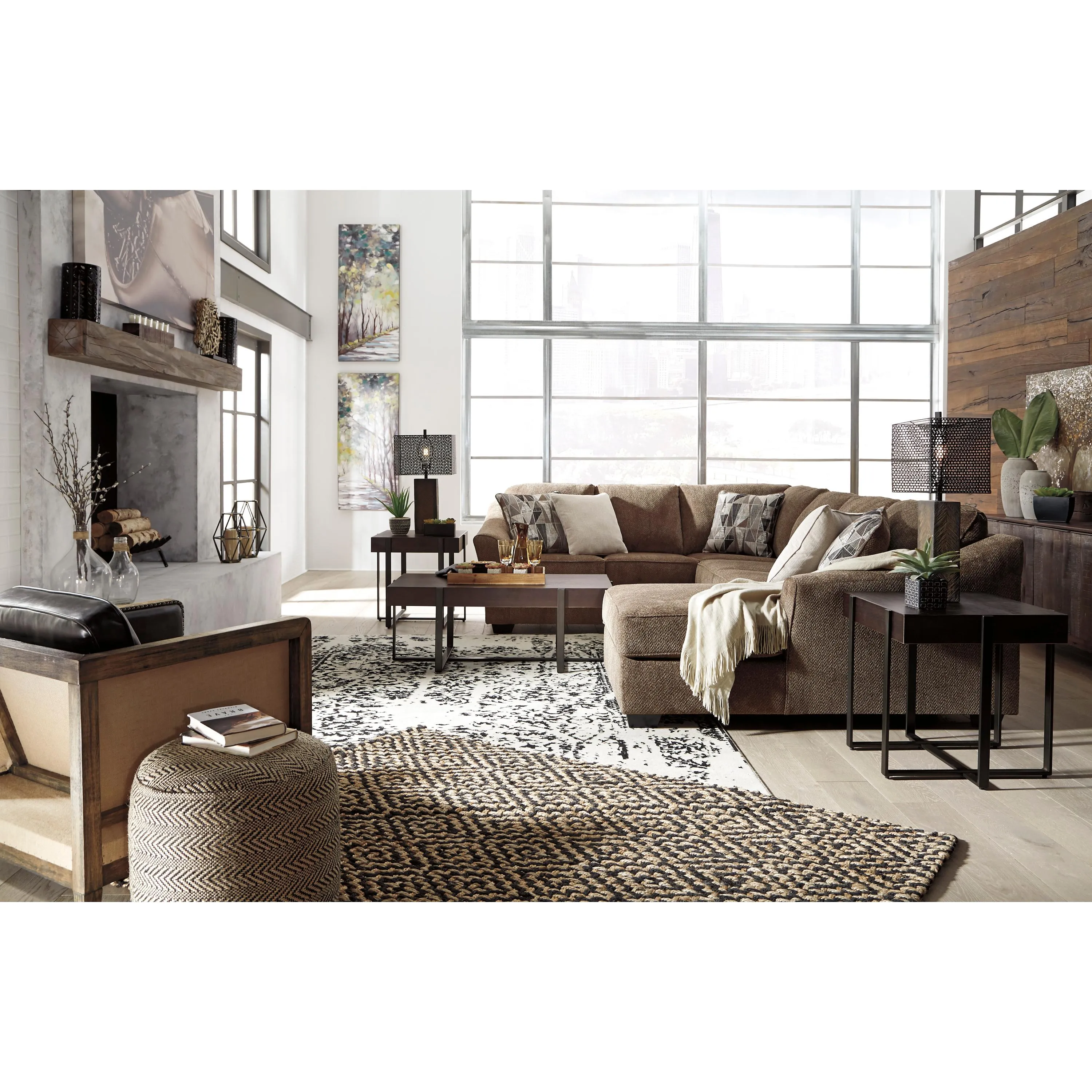Benchcraft Graftin Fabric 3 pc Sectional 9110248/9110234/9110217
