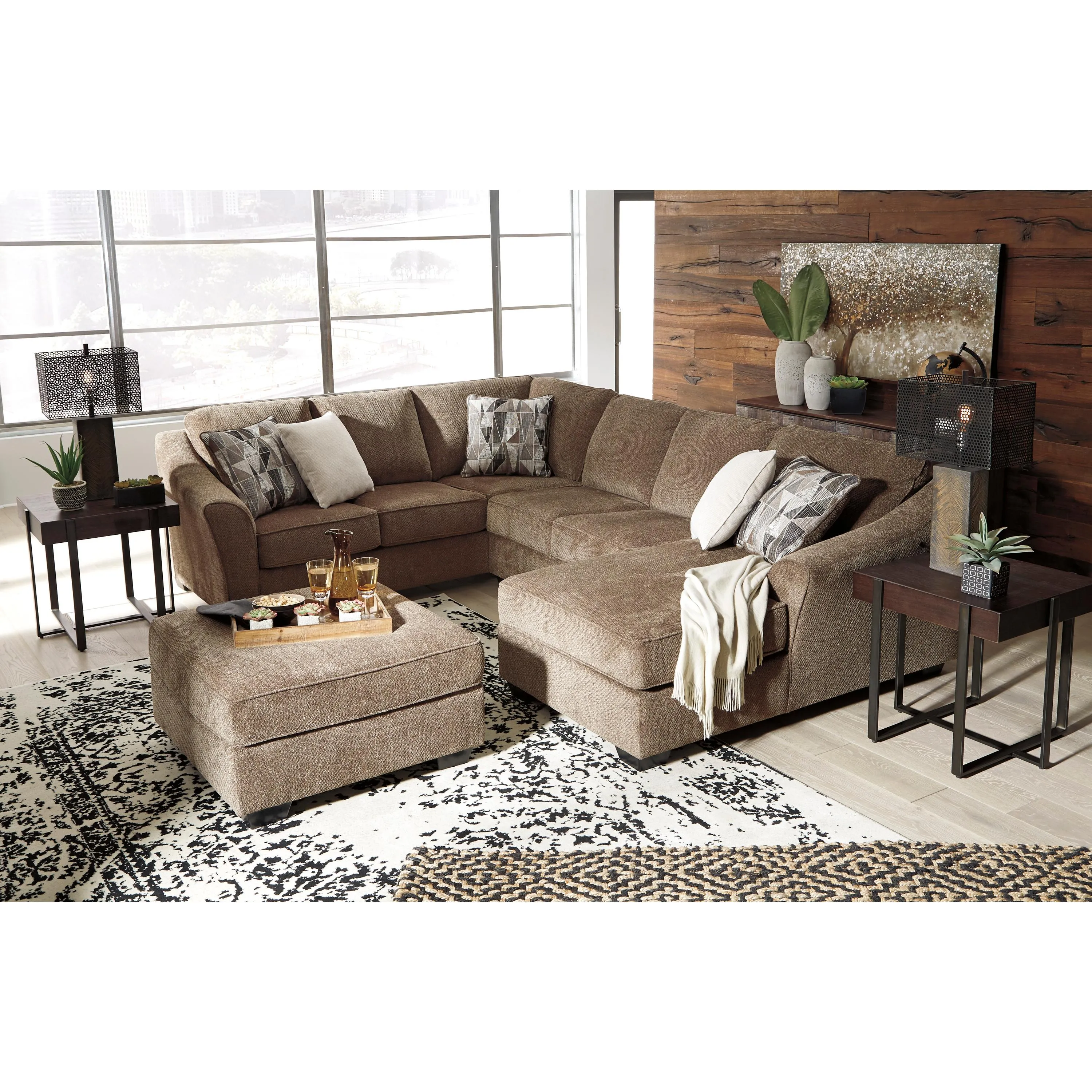 Benchcraft Graftin Fabric 3 pc Sectional 9110248/9110234/9110217