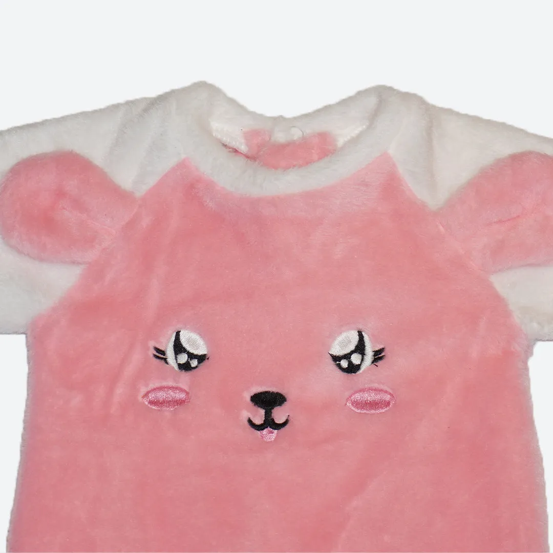 Cartoon Printed Sleepsuit - Pink and Purple