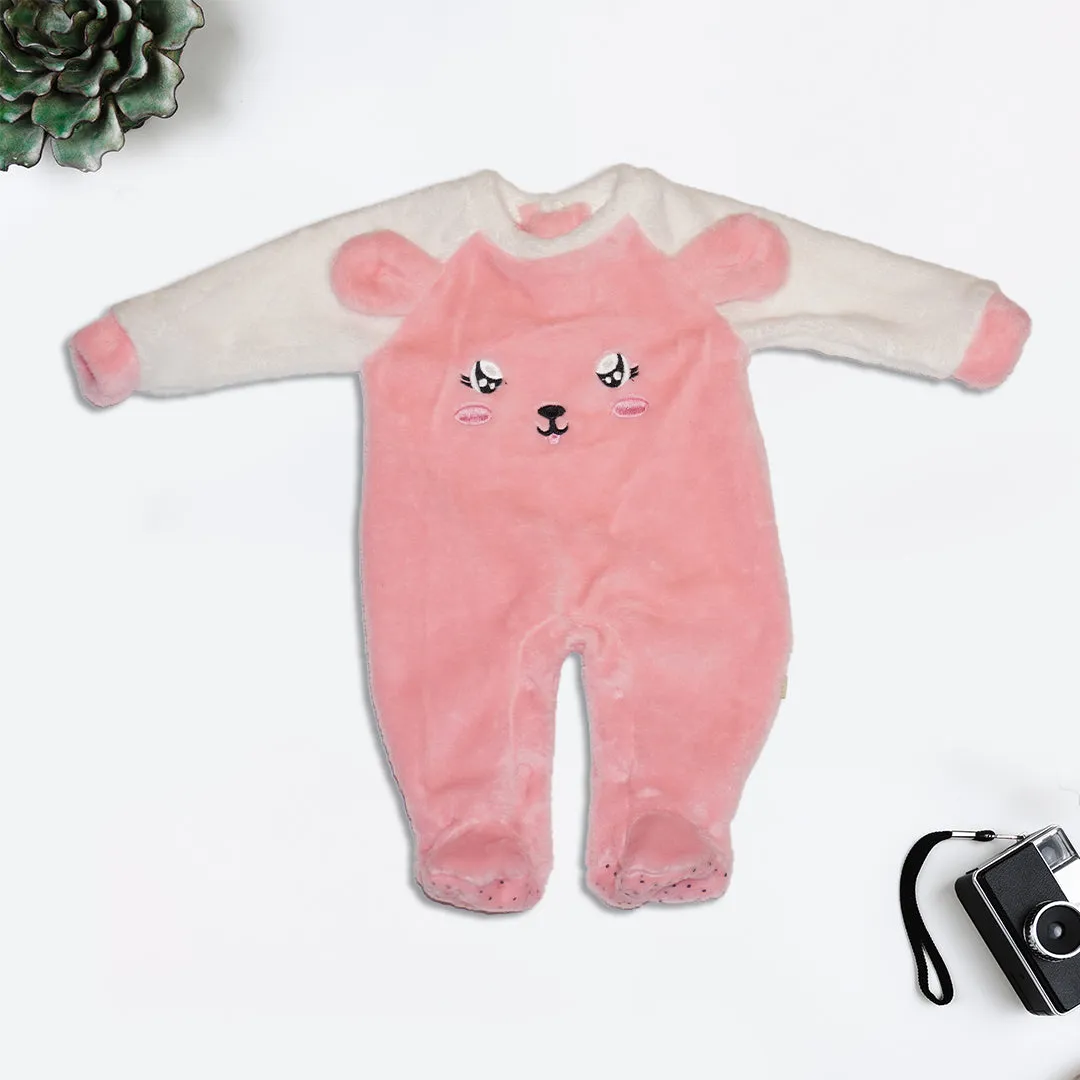 Cartoon Printed Sleepsuit - Pink and Purple