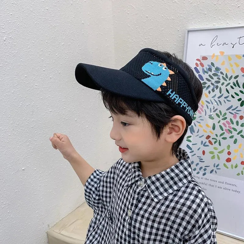 Children's empty top hat, boy's dinosaur sun hat, girl's big brim hat, summer sunshade hat, baby duck tongue sun hat