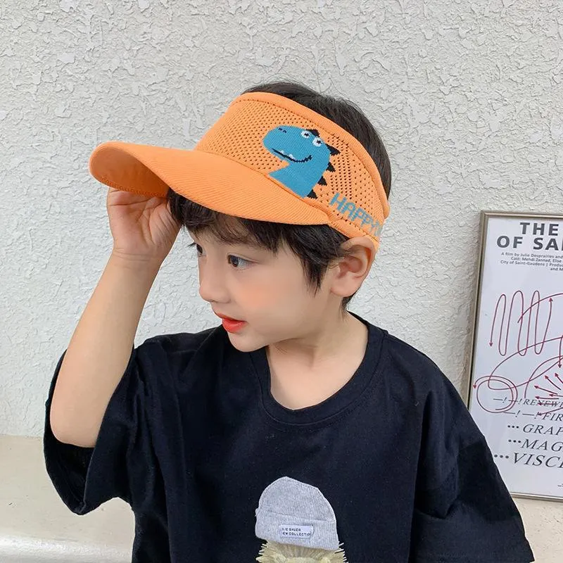 Children's empty top hat, boy's dinosaur sun hat, girl's big brim hat, summer sunshade hat, baby duck tongue sun hat