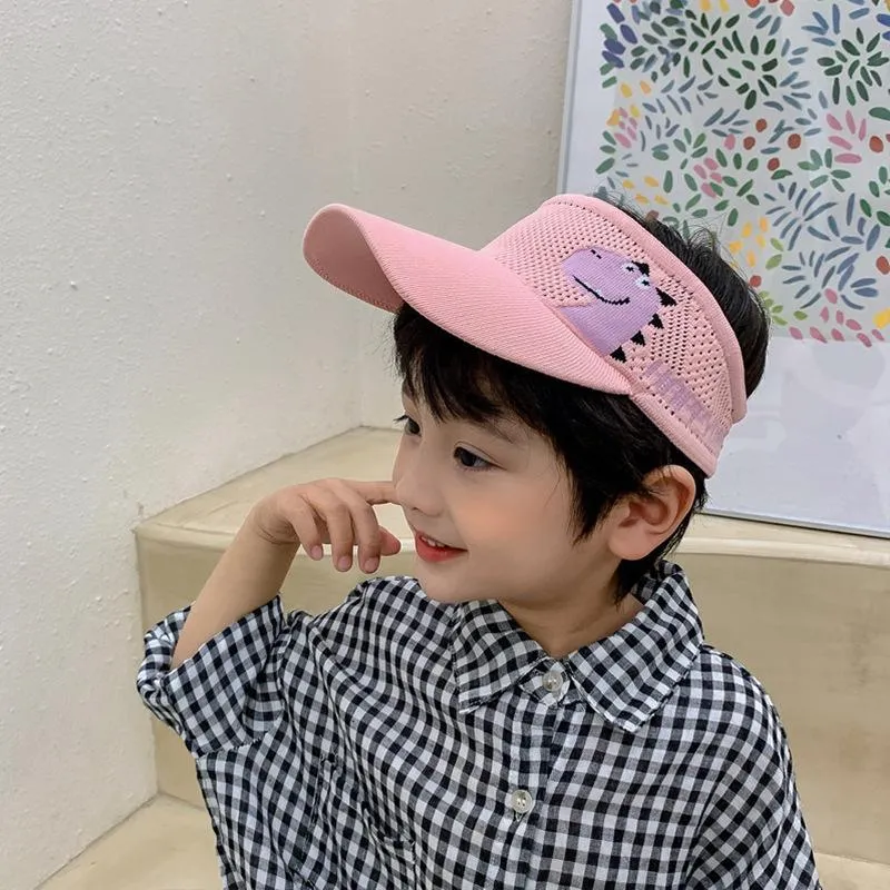 Children's empty top hat, boy's dinosaur sun hat, girl's big brim hat, summer sunshade hat, baby duck tongue sun hat