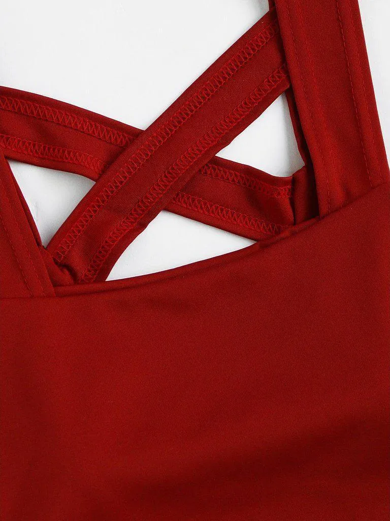 Criss Cross High Waist Bikini Set