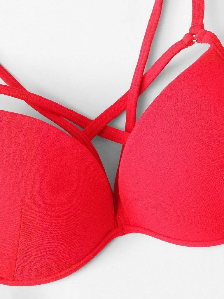 Crisscross Detail Bikini Set
