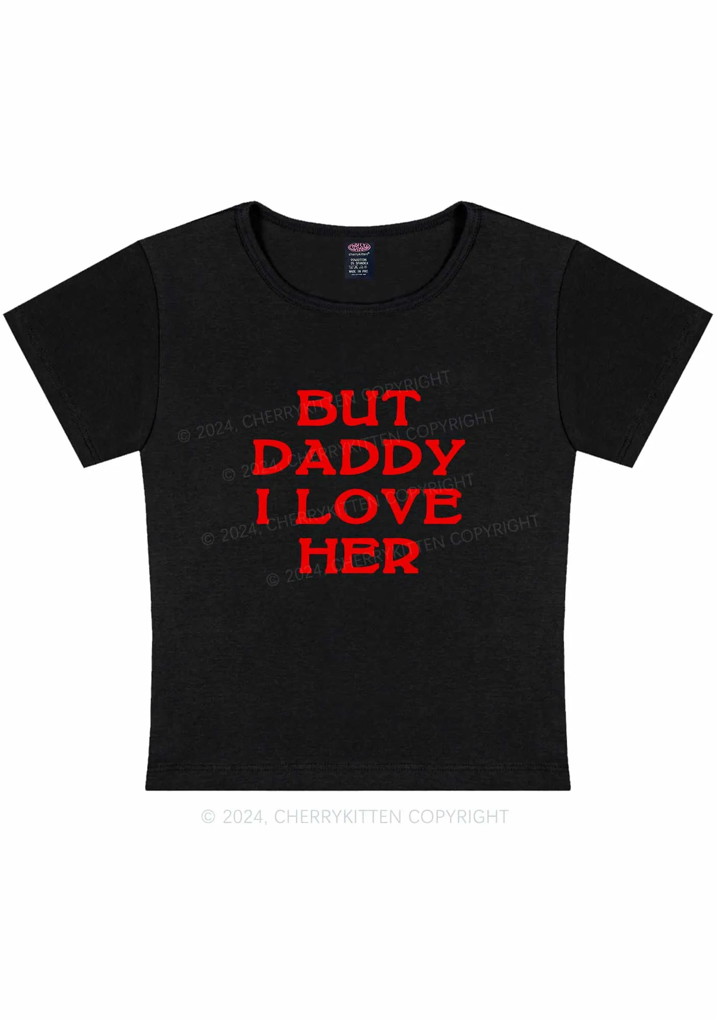 Curvy But Daddy I Love Her Y2K Baby Tee Cherrykitten