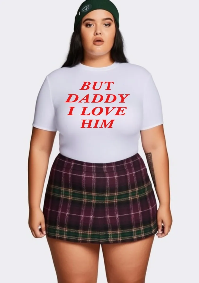 Curvy But Daddy I Love Him Baby Tee