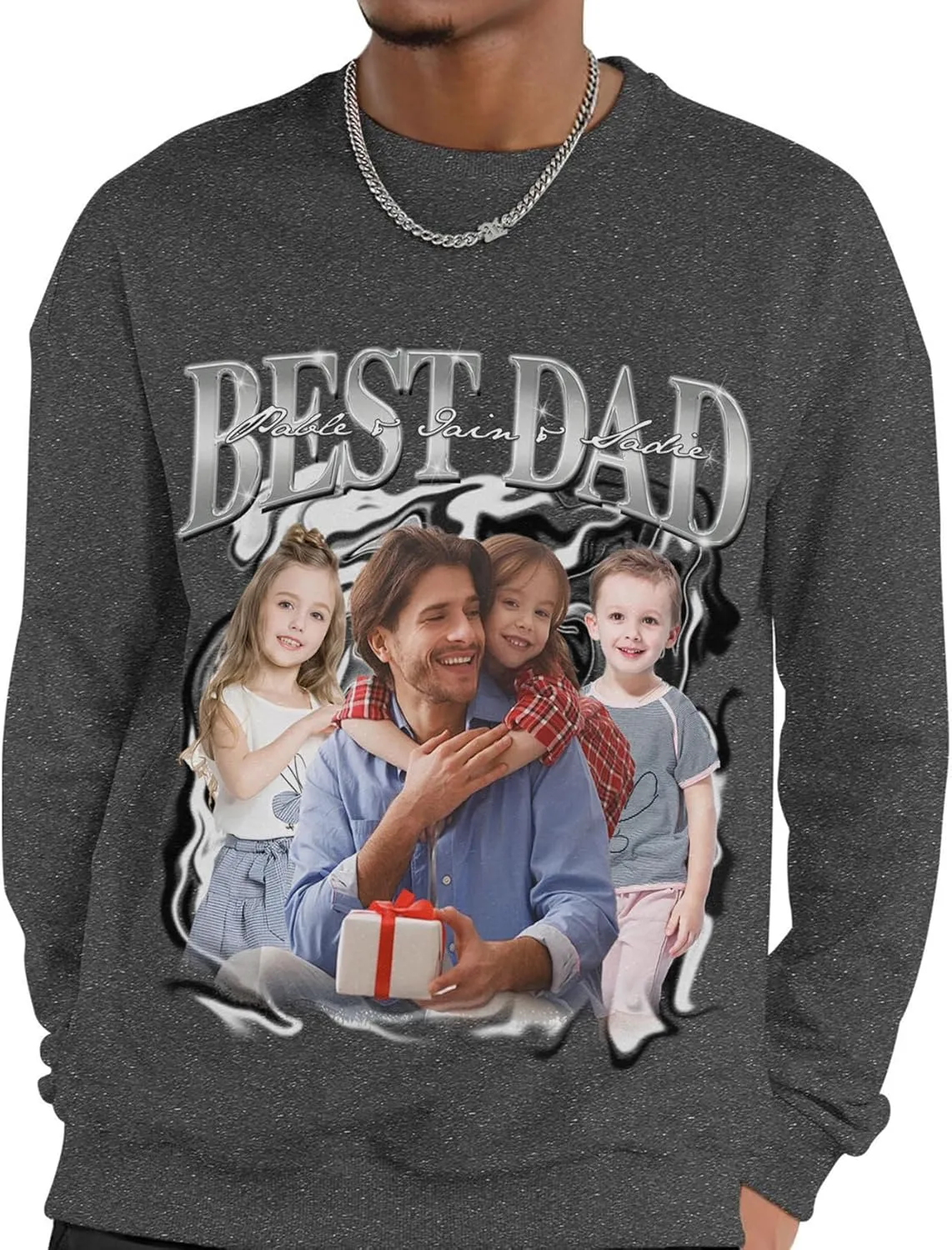 Custom Dad Shirts for Men, Personalized Dad T-Shirt with Kids Name, Customized Father's Day Birthday Gifts, Made in USA