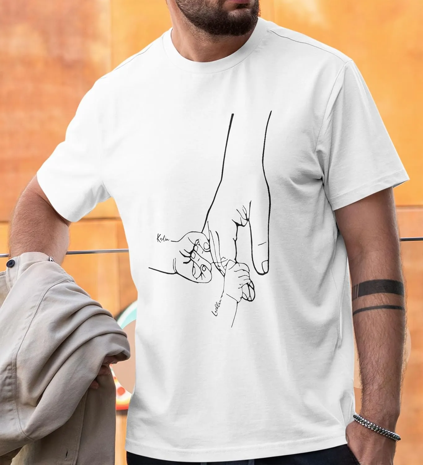 Custom Dad Shirts for Men, Personalized Dad T-Shirt with Kids Name, Customized Father's Day Birthday Gifts, Made in USA