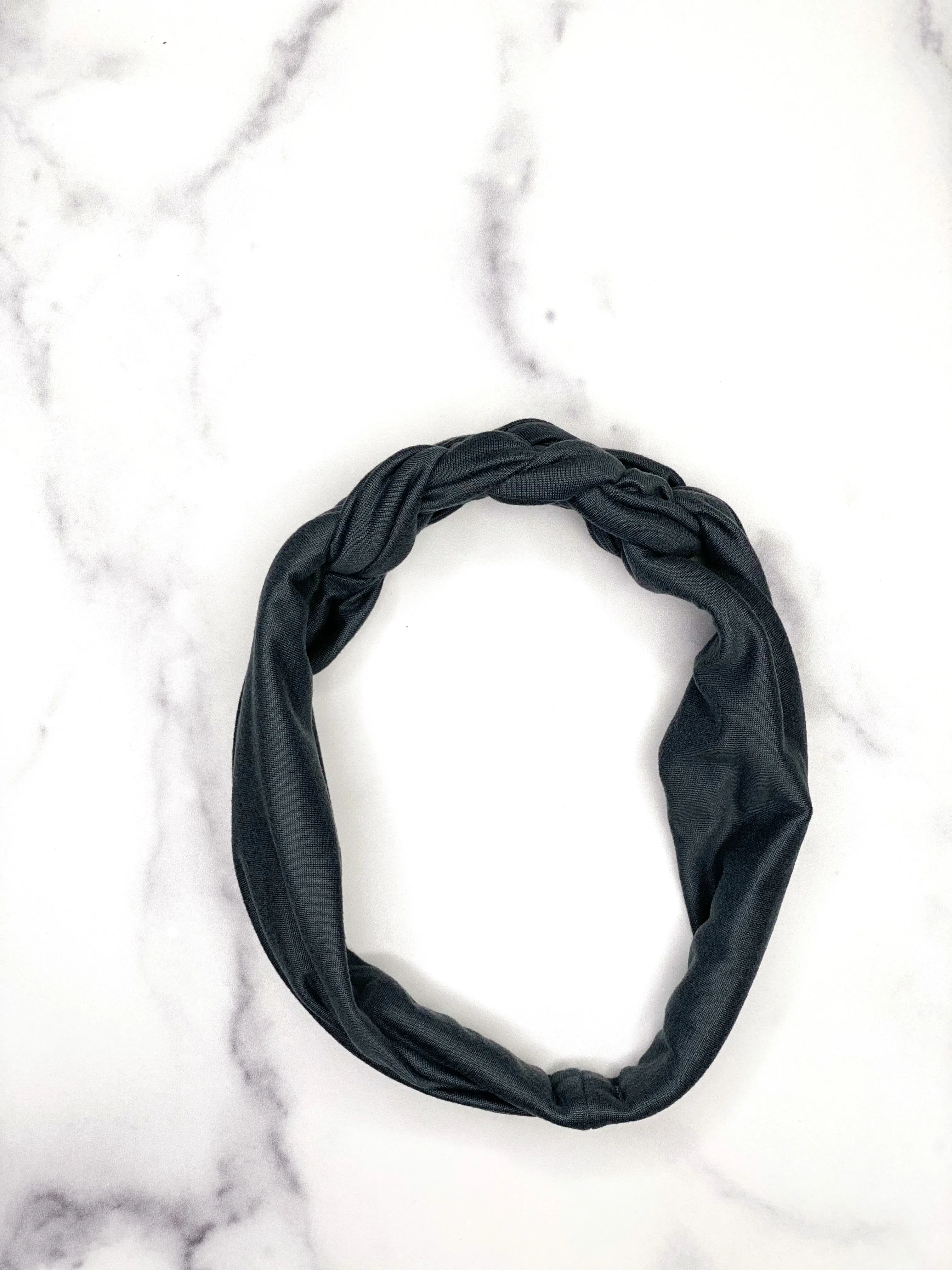 Dark Gray Braided Headband
