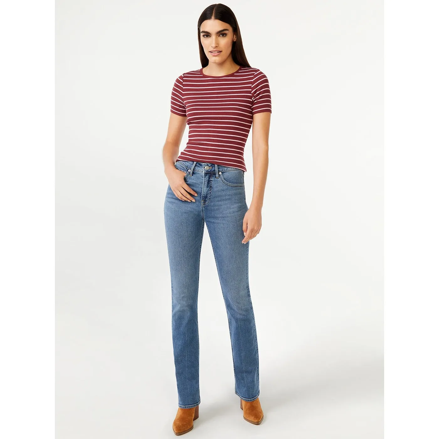 FA High Rise Boot Cut Medium Wash Jeans