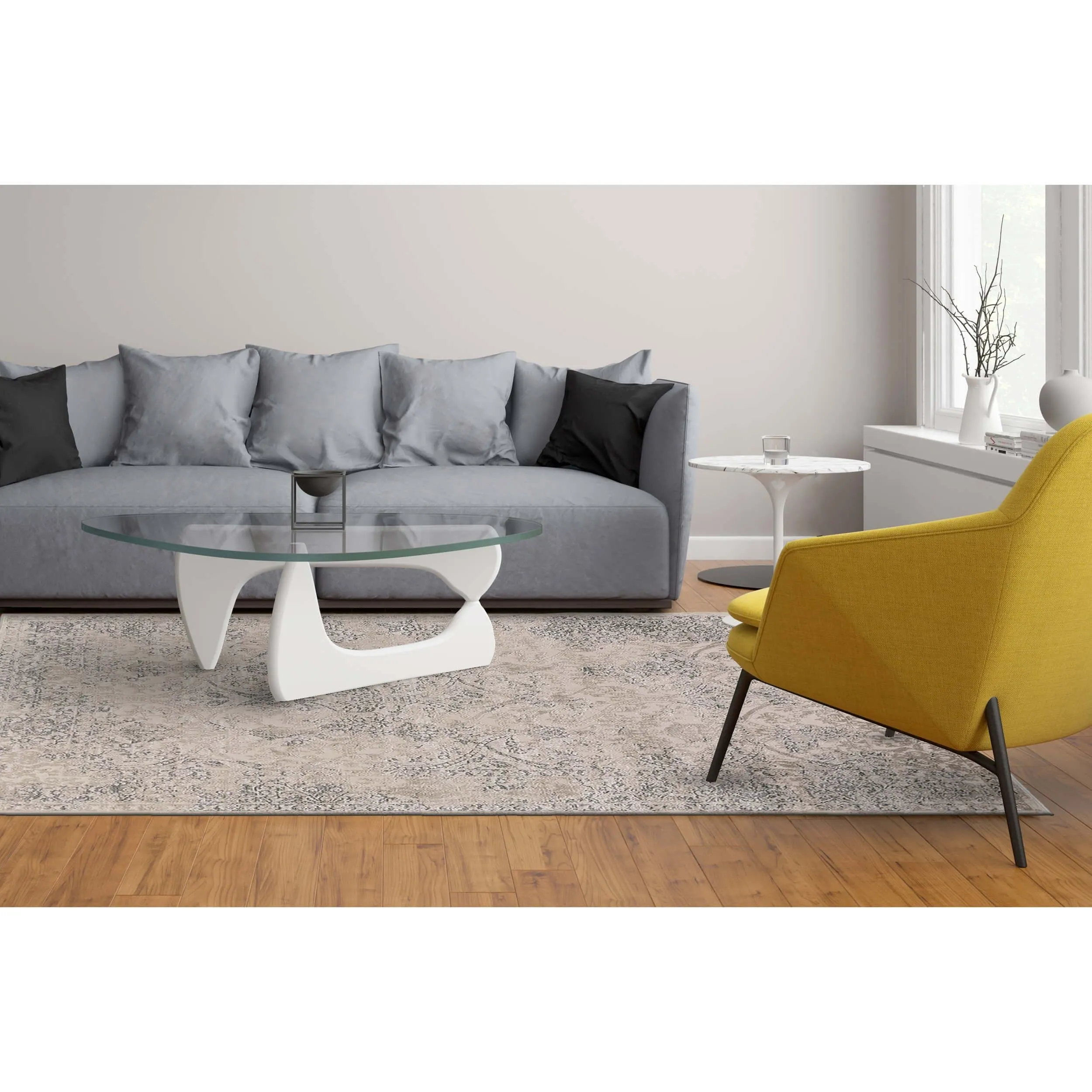 Feizy Rug Prasad 3682F, Light Gray