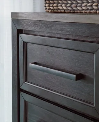 Foyland Queen Panel Storage Bed with Mirrored Dresser