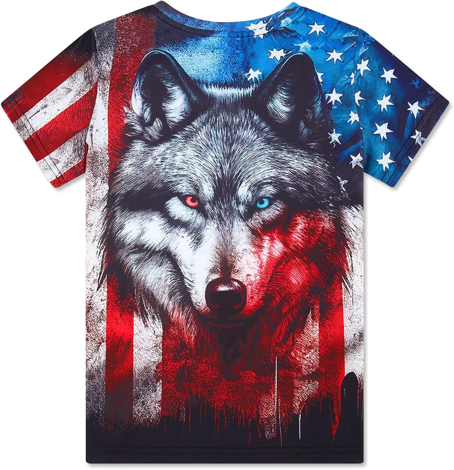 Funnycokid Boys Girls Shirts Graphic T-Shirt Neon Clothes Kids Novelty Youth Short Sleeve Animal Print Tees 4-16 Years