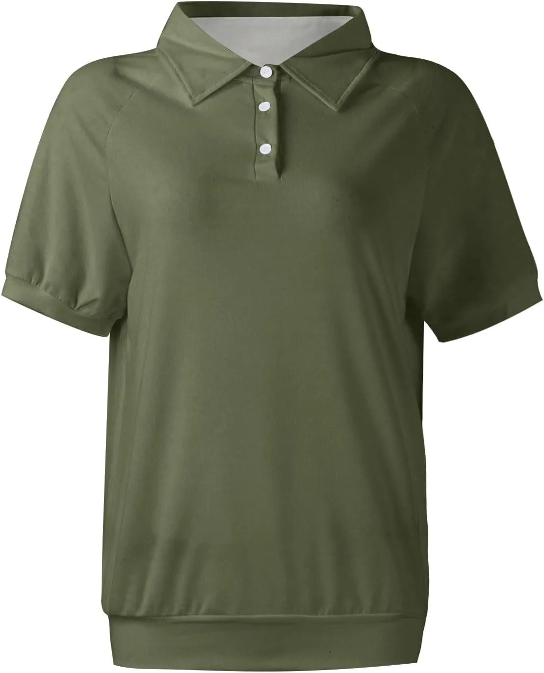 Golf Polo Shirts for Women 2025 Summer Short Sleeve Button Down Blouse Plus Size Dressy Casual Work Tops