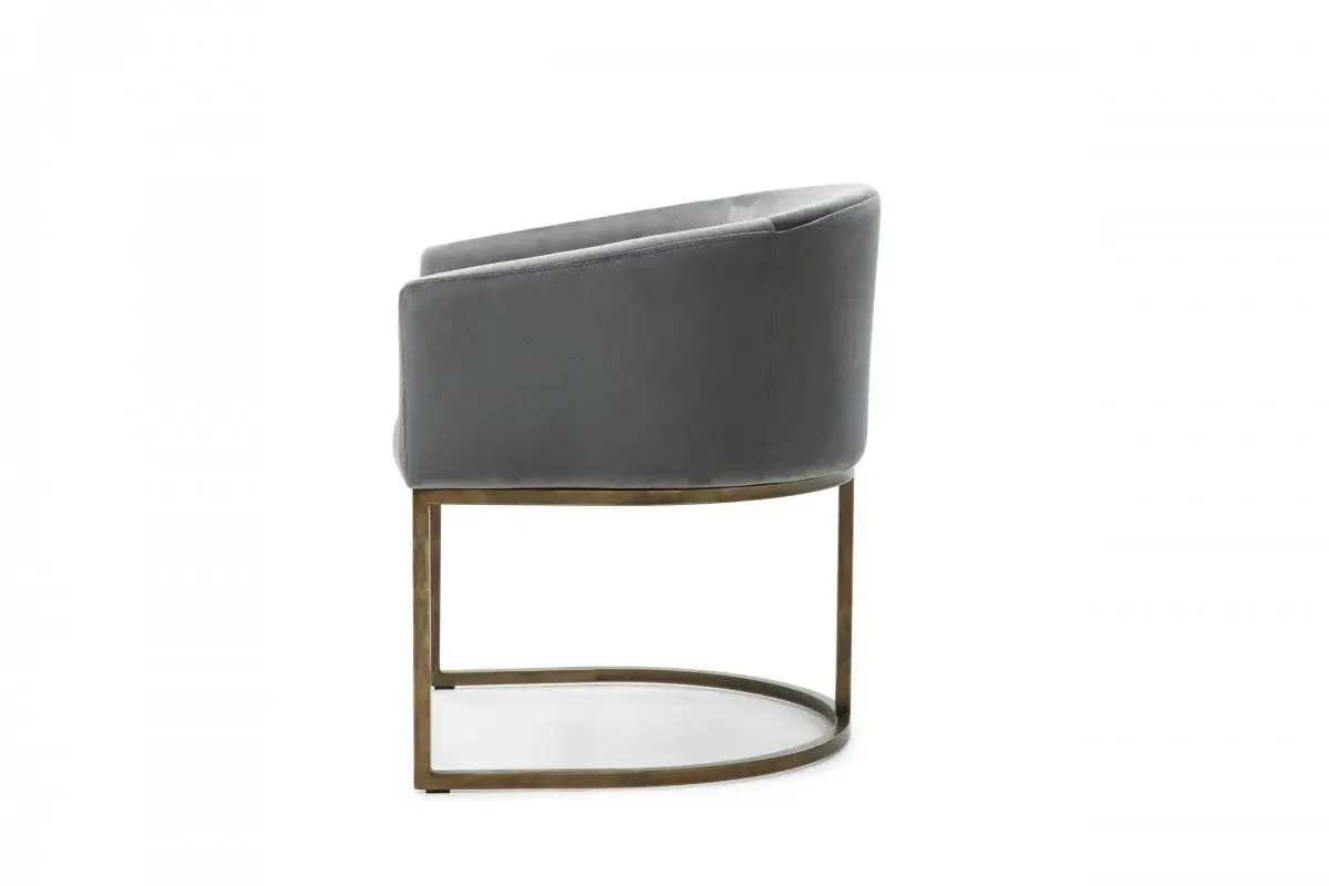Gray Velvet Dining Chair