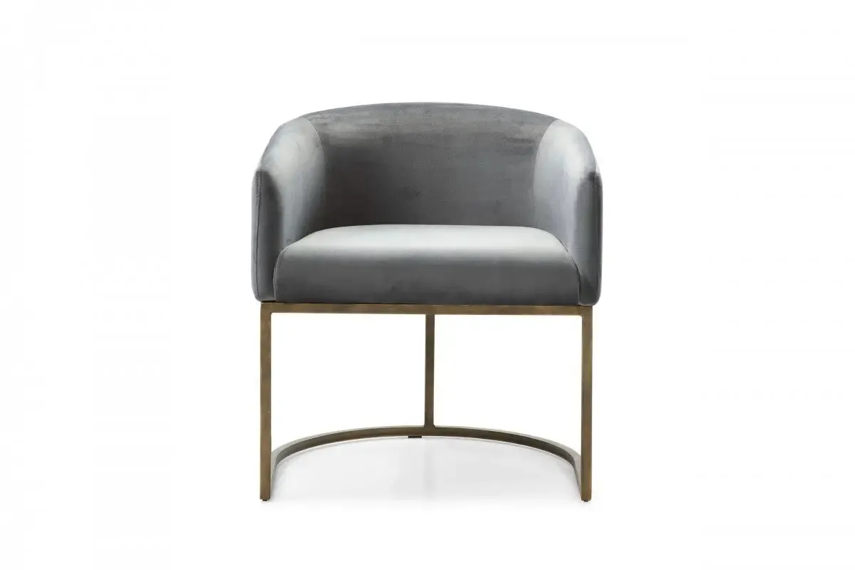Gray Velvet Dining Chair