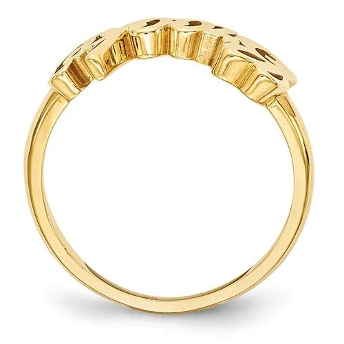 High Polish Name Ring