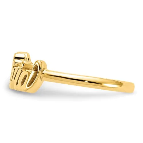 High Polish Name Ring