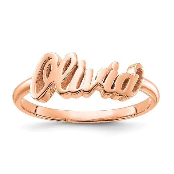 High Polish Name Ring