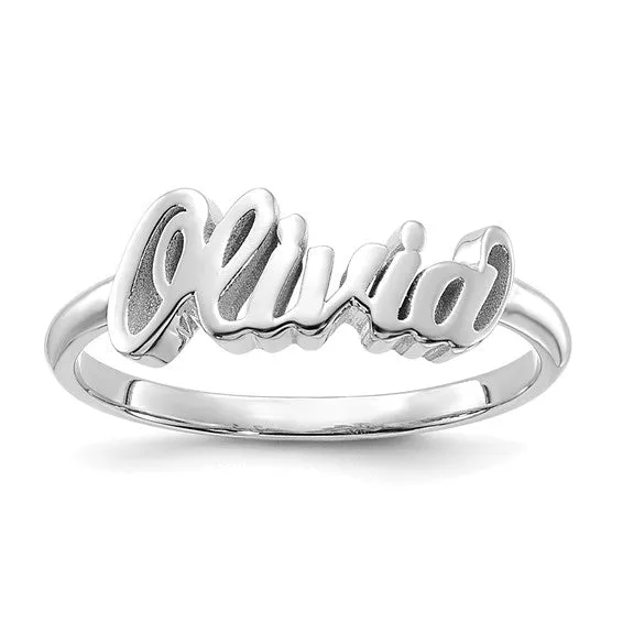 High Polish Name Ring