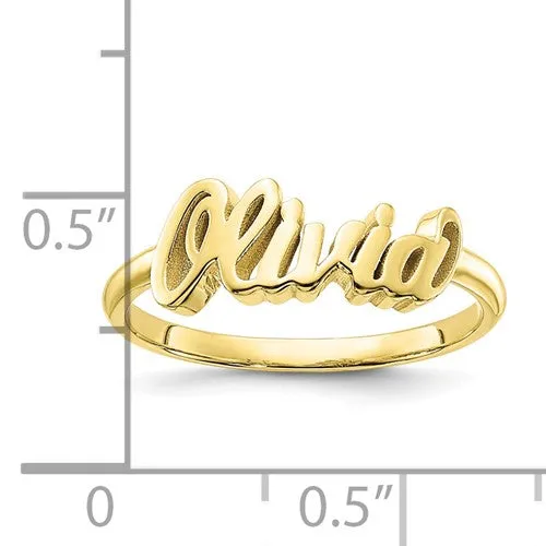 High Polish Name Ring