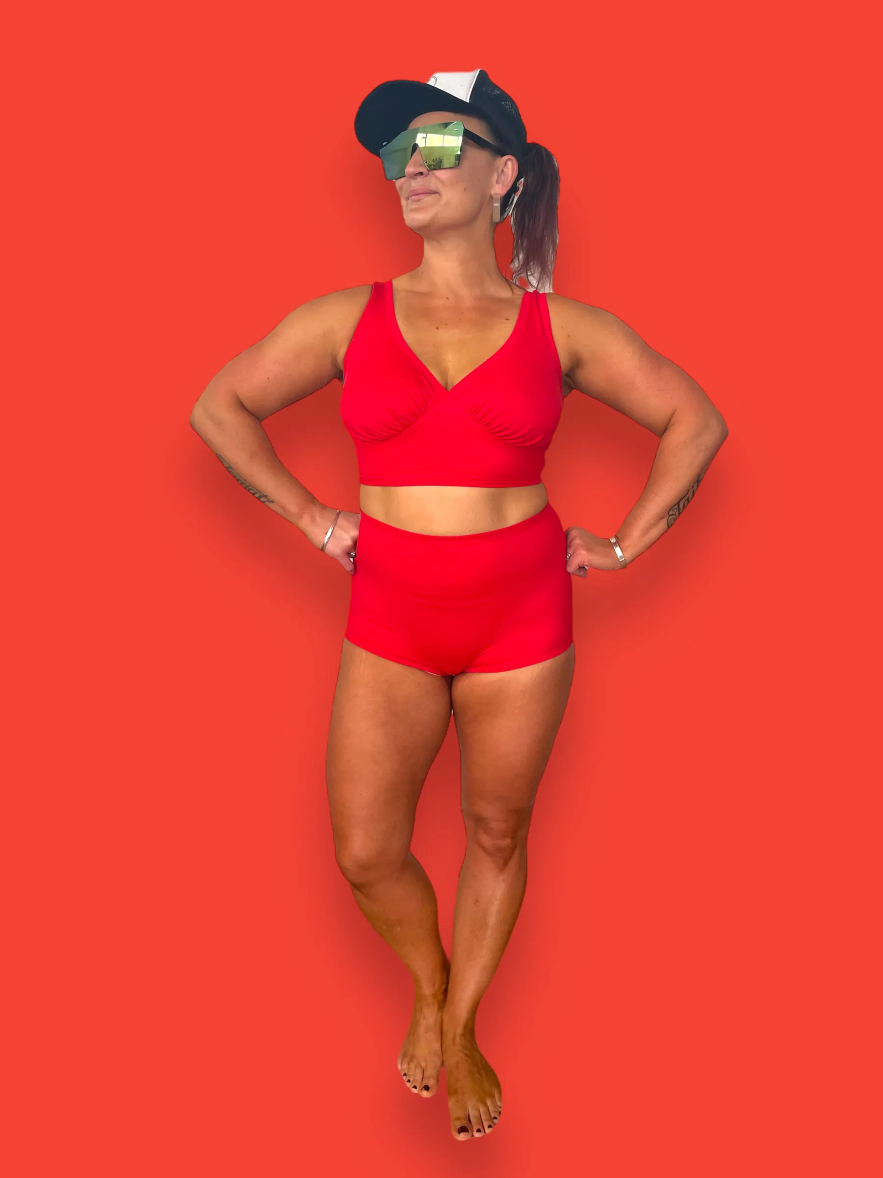 High Waist Swim Pant Tomato - limited sizes