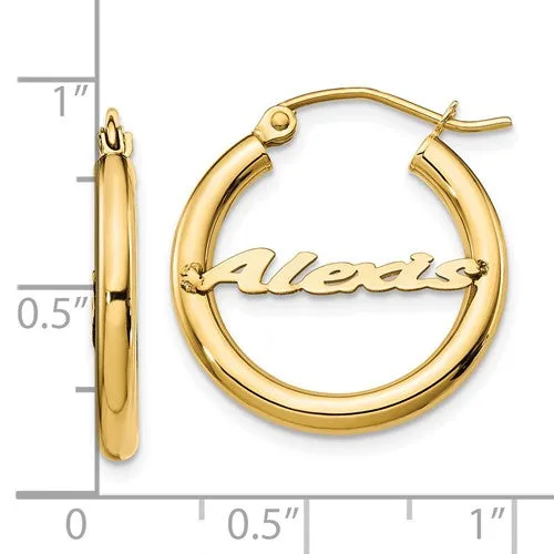 HOOP EARRING WITH NAME