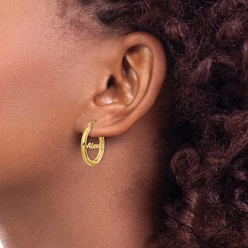HOOP EARRING WITH NAME
