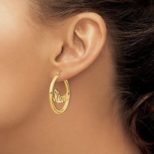 HOOP EARRING WITH NAME