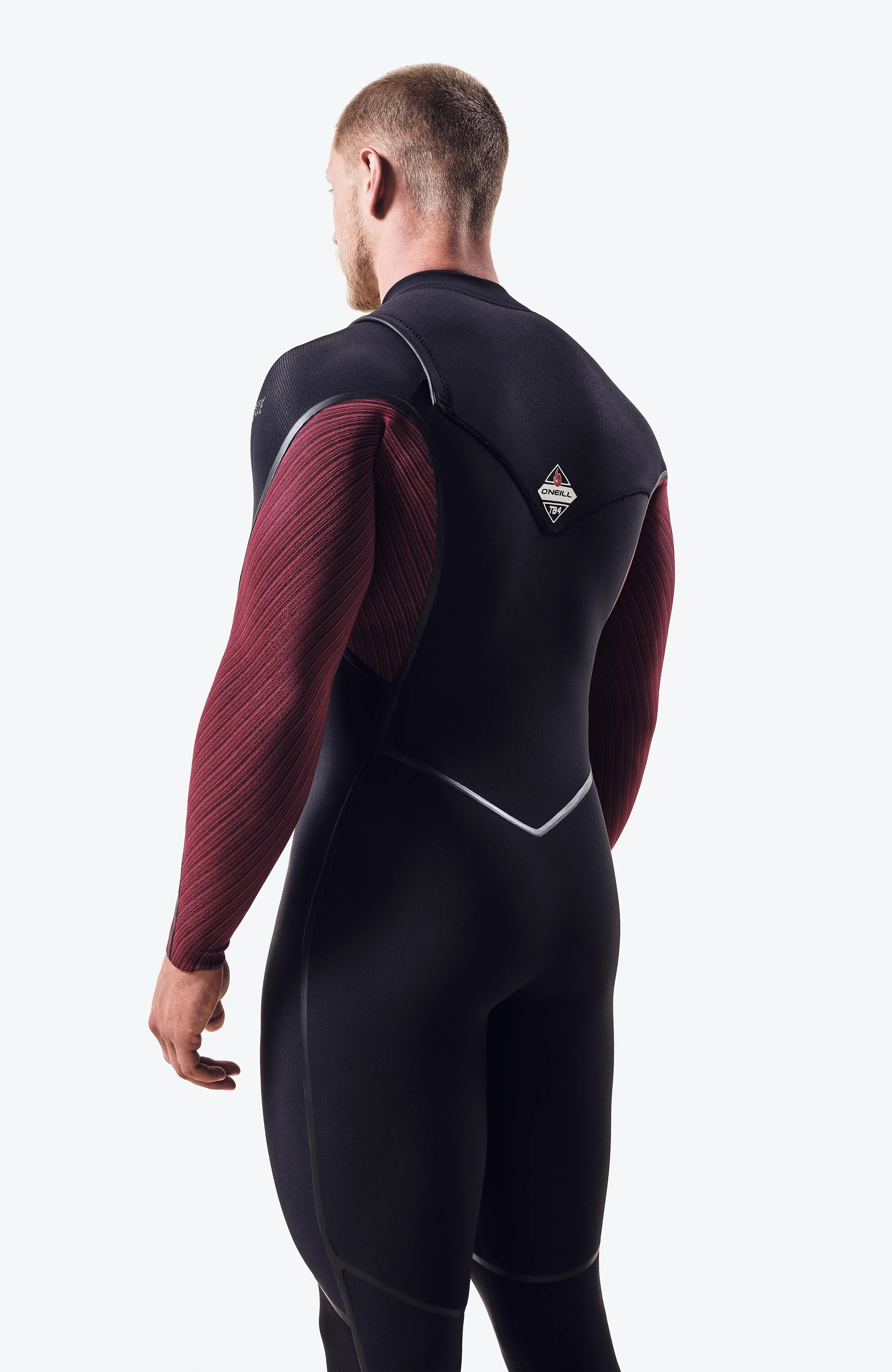 Hyperfreak Fire 4/3 mm Chest Zip Full Wetsuit | BLACK/DARK RED