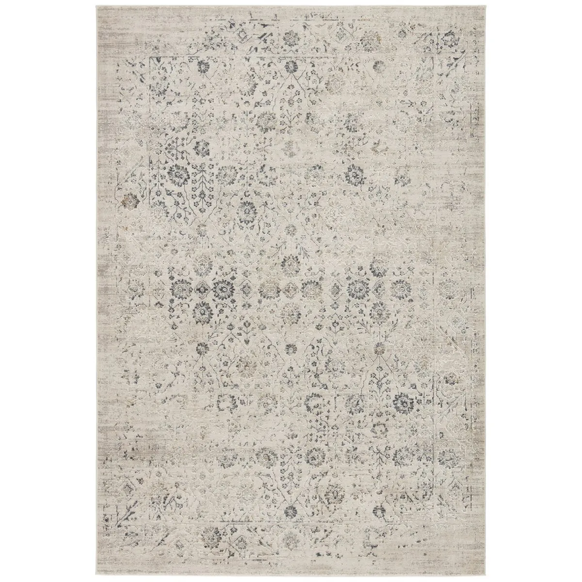 Jaipur Cirque Jasiel Trellis Floral Gray Ivory CIQ36 Rug