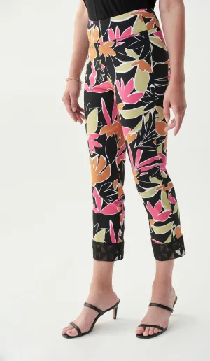 Joseph Ribkoff Black/Multi Floral Print Trouser Style 221319