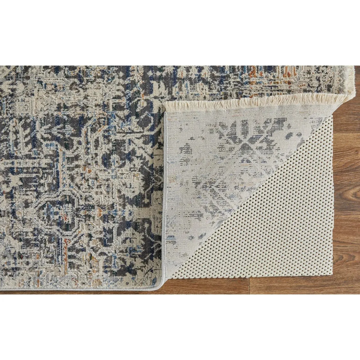 Kaia KAI39HUF Navy/Beige Rug