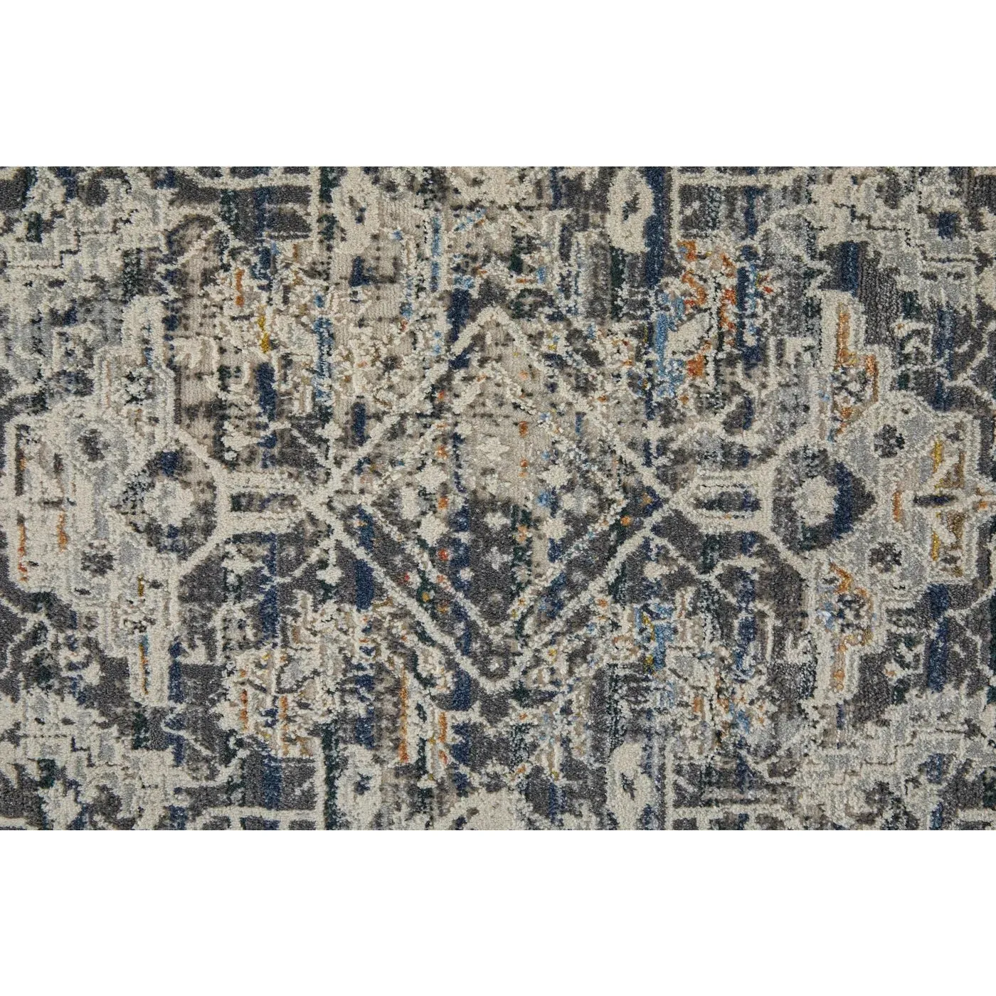 Kaia KAI39HUF Navy/Beige Rug