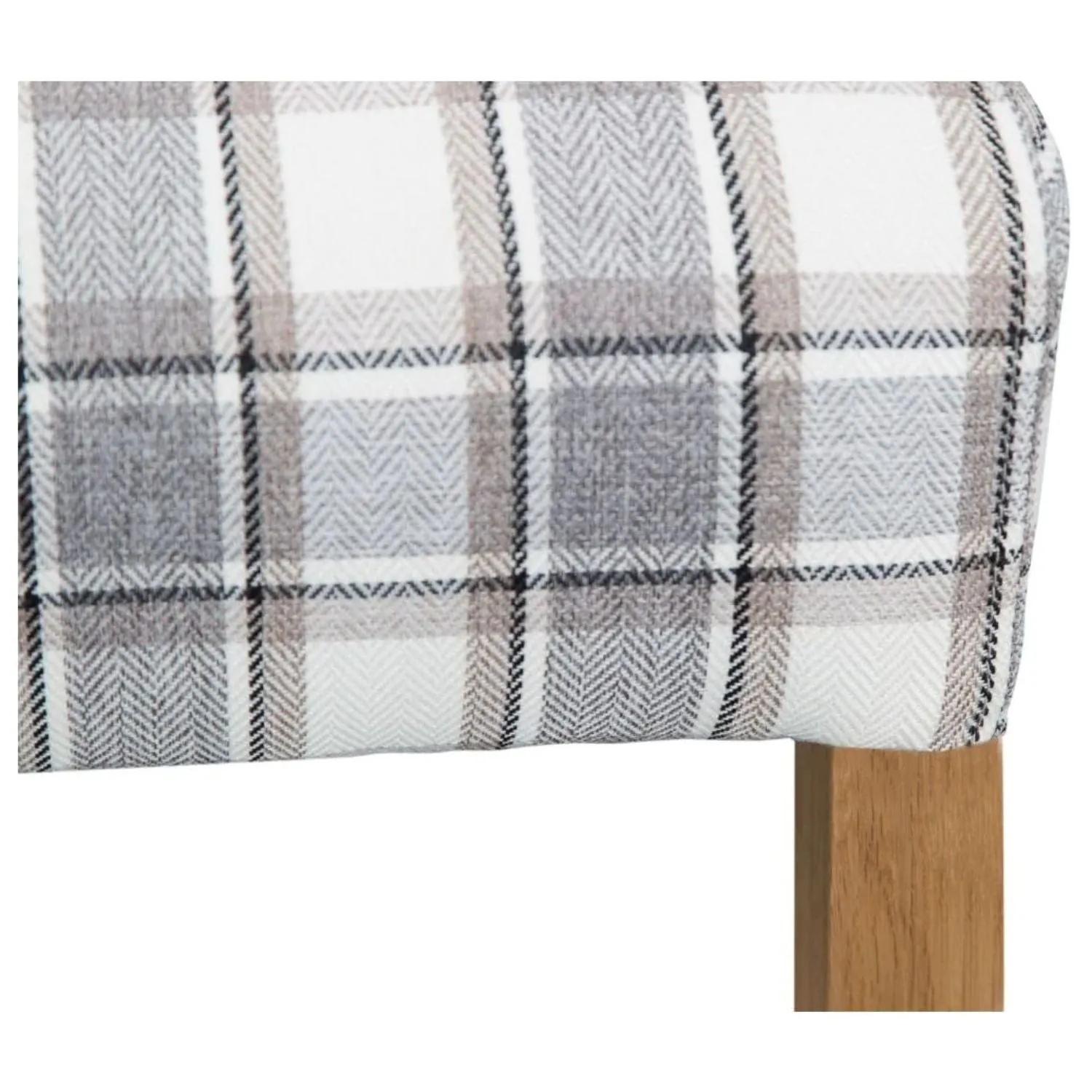 Kettle Home Scroll Back Cappucino Check Chair