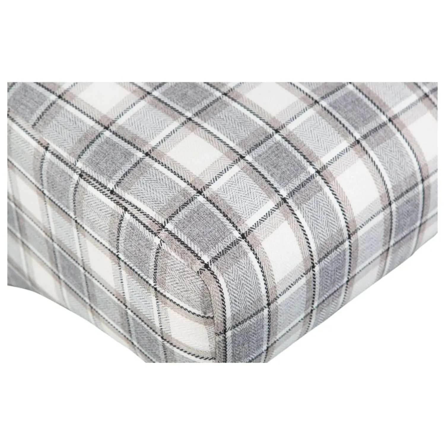 Kettle Home Scroll Back Cappucino Check Chair