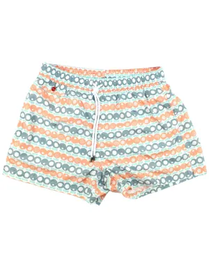 Kiton Swimwear Men Swim Shorts L Peach Gray-Blue Novelty SALE