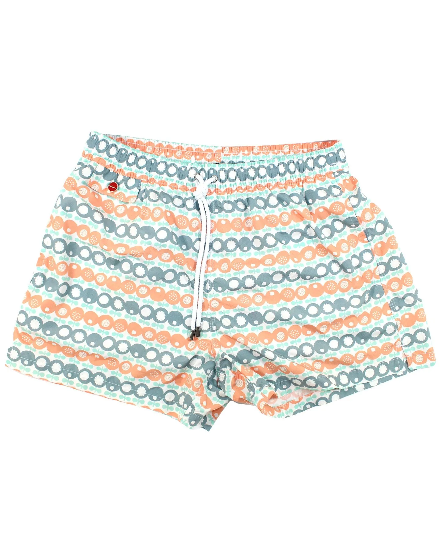 Kiton Swimwear Men Swim Shorts L Peach Gray-Blue Novelty SALE