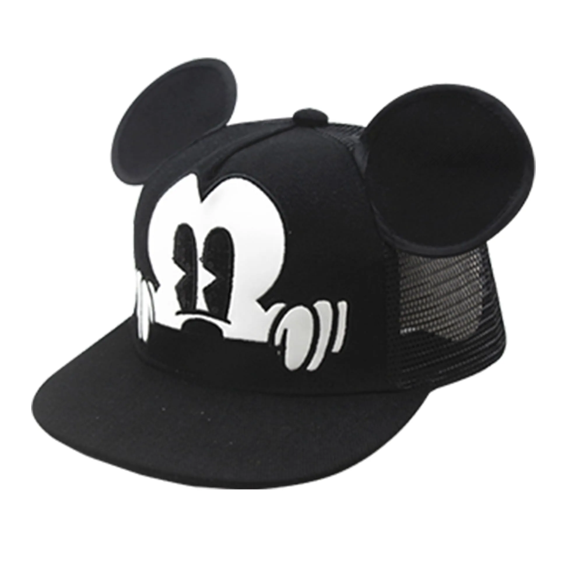 Kuber Industries Pack of 5 Mickey Mouse Cap | Adjustable Cap for Boys and Girls | Cartoon Character Printed Little Cap for Kids | Cap for 7-12 Year Old Baby Girls and Boys |T1639-A | Black