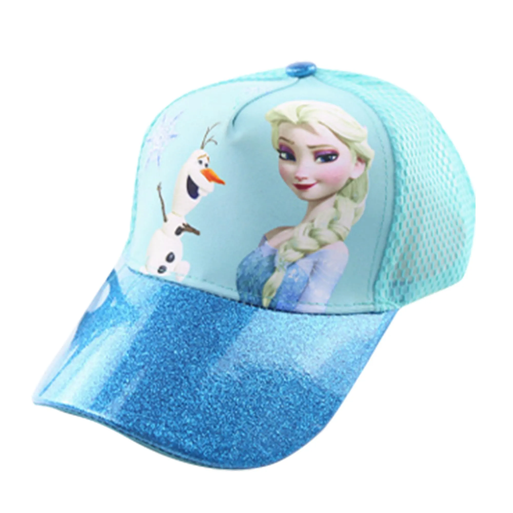 Kuber Industries Pack of 6 Princess Cap | Adjustable Cap for Boys and Girls | Cartoon Character Printed Little Cap for Kids | Cap for 7-12 Year Old Baby Girls and Boys |T206221-B | Light Aqua